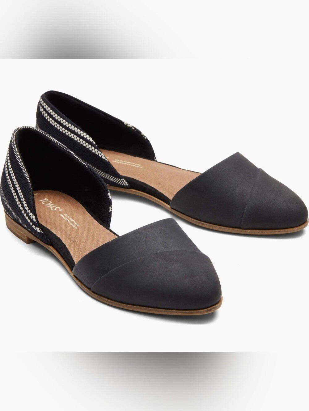 TOMS Jutti d'Orsay Flats Black
